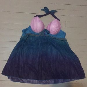 Sexy nightie, multicolored with sparkly sheen